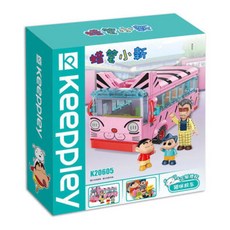 Keepplay積木 蠟筆小新 雙葉幼稚園巴士 - 益智拼裝積木玩具, 1盒