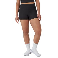 Hanes 여성용 무브 바이크 부드럽고 신축성 있는 운동 반바지 내부 포켓 수분 흡수 7.6cm(3인치) 안쪽 솔기 페리 블루 XXL