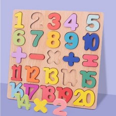 兒童益智認知積木玩具 數字形狀認知玩具 BSMI: M74979, 1個, 數字板