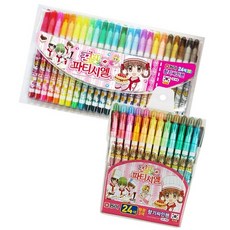 향기싸인펜 24색 여아용 캐릭터랜덤 어린이 미술용품 다이어리꾸미기