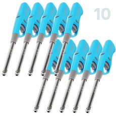 청사기공 씨에스 썬터치 가스점화기 파랑색ST-GL002S, 10개, 파랑색