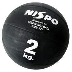고무 메디신볼 2kg 니스포 웨이트볼 헬스볼 근력 운동 ths*527jd, 상세페이지 참조, 1개