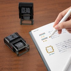 미도리 회전스탬프 그린 단품 다꾸용 다이어리꾸미기 동물말풍선 일본직구, 리본 무늬