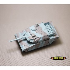 隨草憶境 4款合金回力 仿真軍事戰車玩具 沙漠風暴坦克 合金微縮模型 玩偶擺件, 1個, 單入（藍灰色）