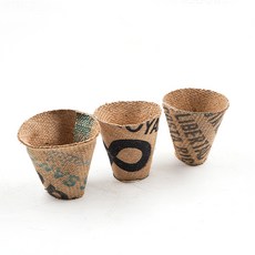 갑조네 에코커버 미니 소형 랜덤 커버화분 가리개 빈티지 인테리어소품 플랜테리어, 2개