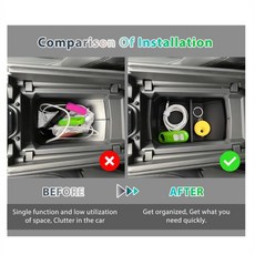 Armrest Storage Box Renault Austral E Tech Hybrid 2023 2024 자동차 인테리어 액세서리 용 중앙 제어 컨, 01 검정색