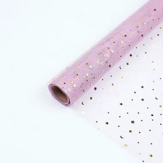 星月紗一整套批髮燙金包裝網紗包花材料黑紗白紗花藝花材批髮專用 F－, 星月紗48cm*4.5m紫色