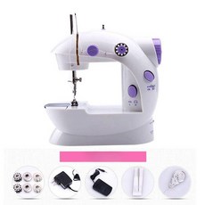 달과6펜스 미니 전동 다기능 자동 재봉틀 소형 가정용 두꺼운 원단용, 퍼플 라이트 없음+10개 선물 세트, 기본 모델명/품번