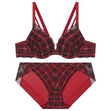 게스언더웨어 속옷 홀리데이 하트체크 와이어브라팬티세트GDWBRB12BPB12 BXE320 PTX830