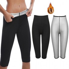 하체 운동 효과 신축성 좋은 방수 여자 땀복 7부 팬츠 레깅스 세트 발열 나시