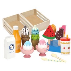 원목 디저트 소꼽놀이 아이스크림 음료 자석 음식 모형 조카 역할놀이