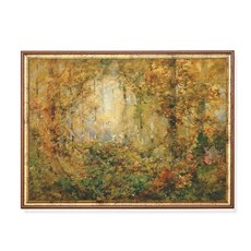 빈티지 가을 숲 풍경 포스터 무디 러스틱 팜하우스 나무 캔버스 그림 거실 벽장식 홈 데코, 3. 7