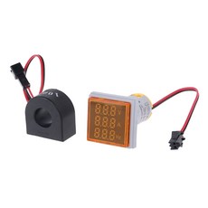 shangren 3 1 디지털 전압 미터 Ammeter Ammeter 주파수 미터 측정 범위 AC 50-500V 0-100A 20-75Hz, 20x28x51mm, 플라스틱, 옐로우, 1개