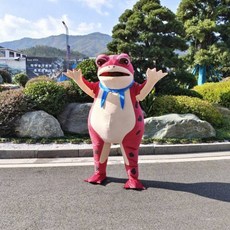 개구리탈 쇼츠 틱톡 인형탈 축제 개구리옷, 155-175 팬2개+보조배터리, 1개