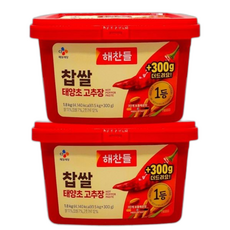 해찬들 찹쌀 태양초고추장 +, 1.5kg, 2개