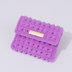 모누의 네트공예 - 벚꽃팝콘 카드지갑 DIY 키트 (영상제공), 라일락, 1개