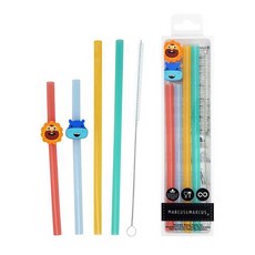 Marcus&Marcus 動物樂園親子家庭吸管套組, 1個