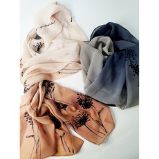 100% 실크 후로킹 스카프