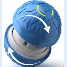 跳跳球小狗狗玩具 - 智能耐磨解悶自嗨逗狗球 陪伴逗貓玩具 防拆傢俱 寵物玩具, 1個, 藍色替換殻（無機芯）