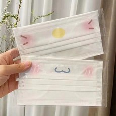 볼터치 일회용마스크 50장 고양이 강아지 큐트 덴탈마스크, 고양이강아지믹스 100장(개별포장), 1