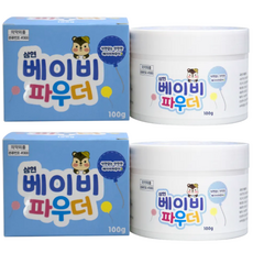 삼현 베이비 파우더 100g 땀띠 신생아 아기 유아 엉덩이, 2개