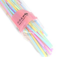 피피알디자인 긴주름 컬러 빨대 50개입 파티용빨대