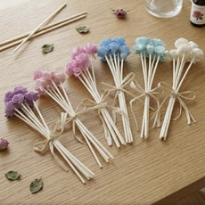 디퓨저플라워 미니 소형 장미 5송이세트 디퓨저꽃 스틱 리드 나무 플라워, 5개입, 1개, 연핑크