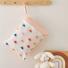 雙層防水尿布袋 髒衣袋 幼兒園衣物袋 收納袋, 雙層防水尿布袋(彩色太陽)