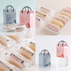 한과선물세트 찹쌀 단호박 백년초 유과 전통 한과 낱개포장 구디백 답례품, 49g, 1개