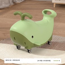 대형 붕붕카 돌고래 승용완구 음악 장난감 자동차 놀이차 선물용, 1개, 프룻그린 [프리미엄 ]+음악+조용한 바퀴