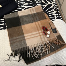 羊毛格紋圍巾 - 英國聖誕手工款 英倫經典雙面設計 - 男女適用聖誕禮物