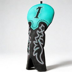 Big Crazy Western Cowboy 골프 헤드 커버 드라이버 헤드커버 페어웨이 우드 하이브리드 패셔너블한 레트로 디자인 부츠 모양 커버 세트 가족과 친구를 위한