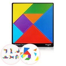 마그피아 국산 고무자석퍼즐 마그네틱칠교놀이, 1개