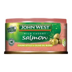 존 웨스트 올리브 오일 청크연어 200g John West Salmon In Olive Oil, 1개