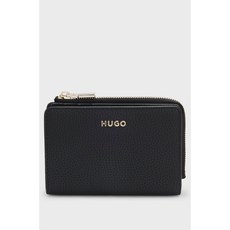 HUGO BOSS Wallet made of grained faux leather with logo lettering Orin_Wallet Multi - 50563031 Black