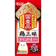 CIAO 三昧餐包 60g*3入 貓餐包 雞三昧 魚三昧, 1個, CIAO雞三昧餐包-蟹肉棒, 雞三昧, 蟹肉棒