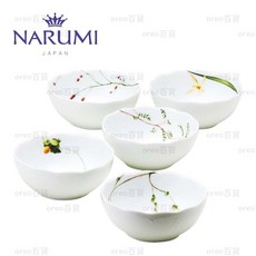 日本製 narumi 鳴海 里花暦 5入碗組 禮盒裝 中缽 甜點碗, 1個