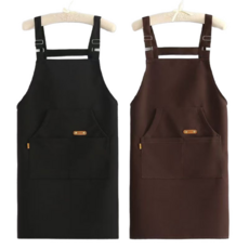 圍裙 工作服 防污透氣, 酒紅色