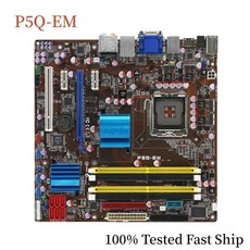 Asus P5Q-EM 마더보드 G45 LGA 775 DDR2 마이크로 ATX 메인보드용 100% 테스트된 고속, 한개옵션0, 한개옵션1