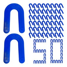 AUXBC 50PCS 말굽 타일 스페이서 레벨링 시스템용 1/16인치 U자형 플라스틱 구조 심 세라믹 바닥 및 벽 설치용 파란색 클립, 1/16 Inch