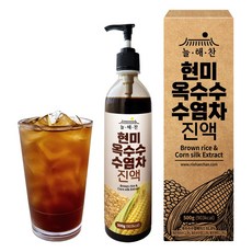 [늘해찬] 현미옥수수수염차 진액 현미차 옥수수수염차 진액 엑기스 농축액, 1개, 500ml