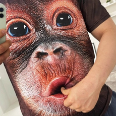 오랑우탄 원숭이 고릴라 티셔츠 티 옷 [인싸템 침팬지 침팬치 얼굴 웃긴 동물 반팔티 관종템]