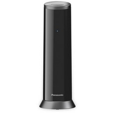 파나소닉 KX-TGK220GB 인테리어 디자인폰 가정용 사무용 DECT 무선 전화기 자동응답 녹음 알람시계 블랙 화이트 220V, Black, 1 Handset