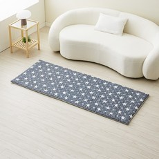 한일좋은자리 탄소섬유 토퍼 접이식 매트리스 사계절용, 네이비스타