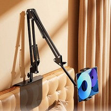 틈새 태블릿거치대 침대헤드 쇼파 책상 거치대 패드 스탠드 각도조절, 1개, 상세페이지 참조, isum 틈새폰태블릿거치대 블랙