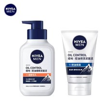 NIVEA 妮維雅 男士控油保濕潔面泥 細緻毛孔 2X極致冰川泥+二代果酸, 1件, 深極炭潔面泥100g