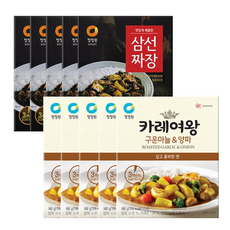 삼선짜장X+카레여왕구운마늘양파X(즉석), 5개, 160g