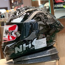 『新兄弟帽店』NHK K5R 魁儡 Wayang 亮面黑銀 亞版安全帽 高通風 低風切 功能性入門款, 1個