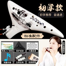 陶笛12孔初學者入門中音C調十二孔AC兒童小學生成人樹脂專業塤樂器, 1個, 【初學推薦款】寒山【送課程 曲譜 視頻】