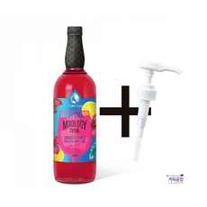 포모나 히비스커스 펀치 시럽 펌프세트, 1개, 1L